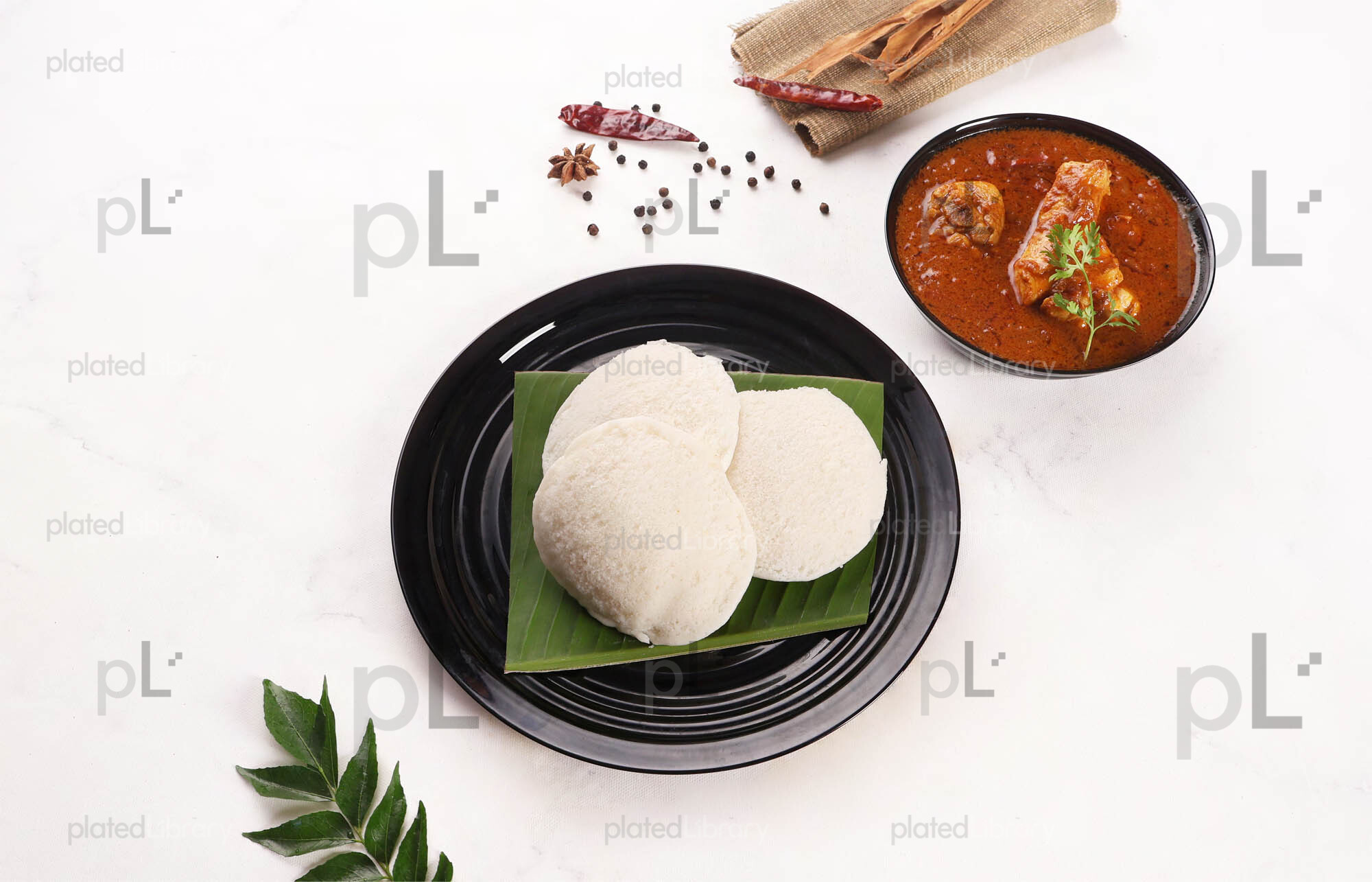 Idli Chicken Curry