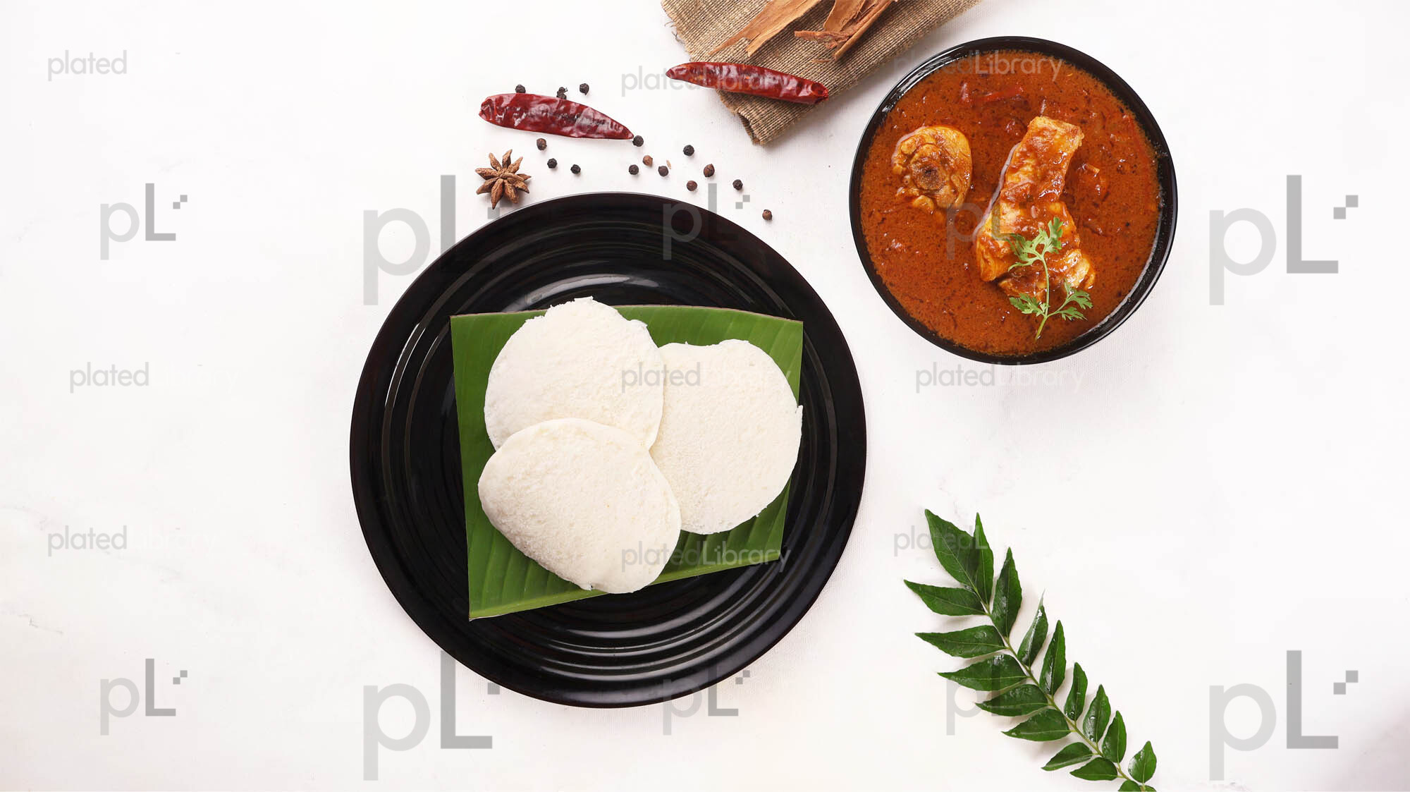 Idli Chicken Curry