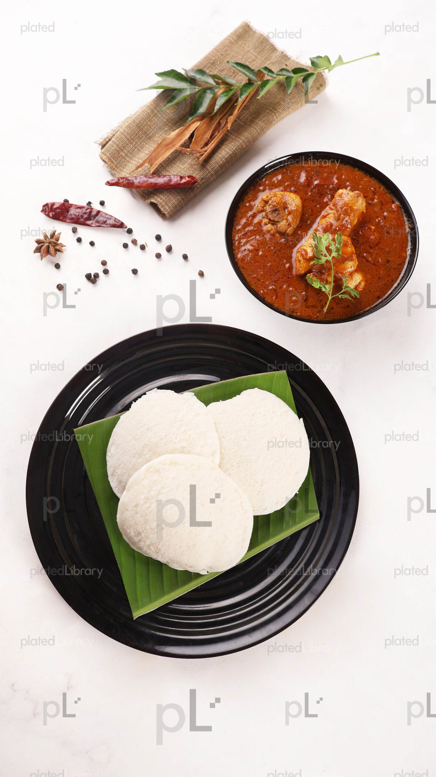 Idli Chicken Curry