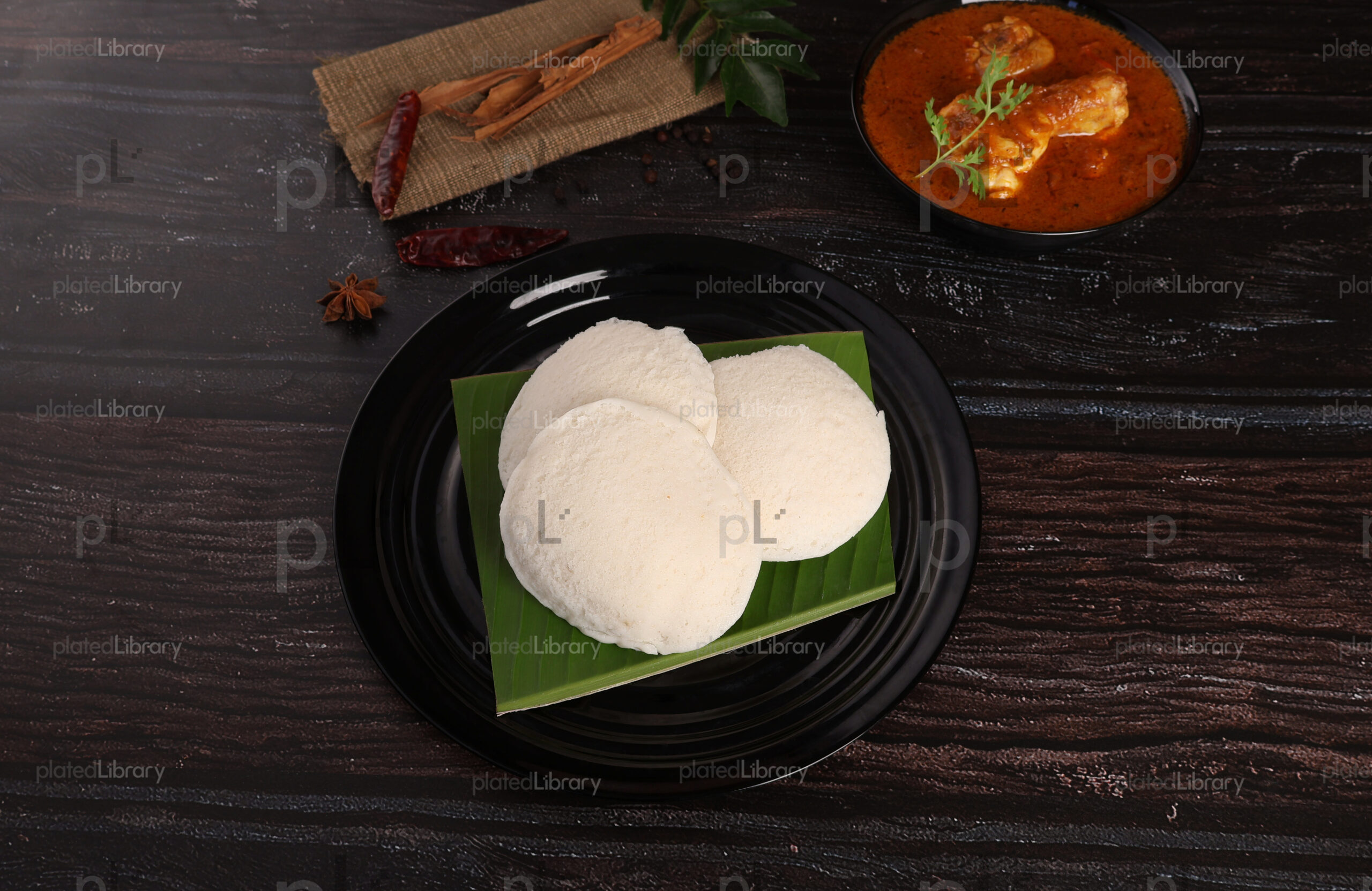 Idli Chicken Curry
