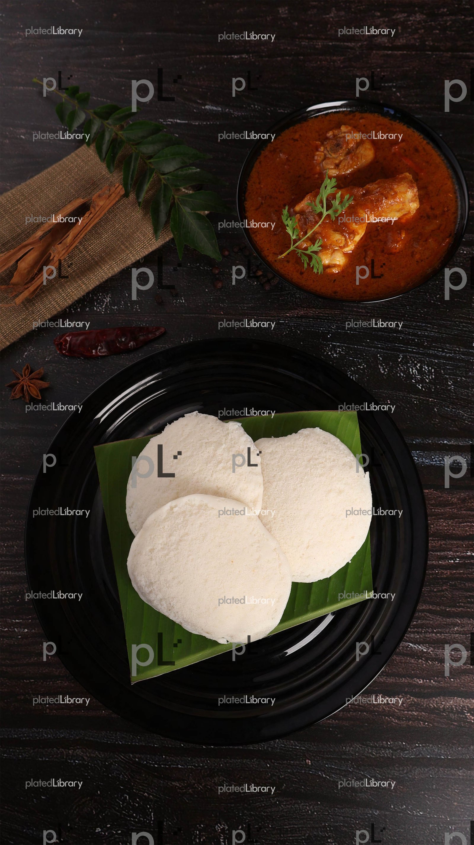 Idli Chicken Curry