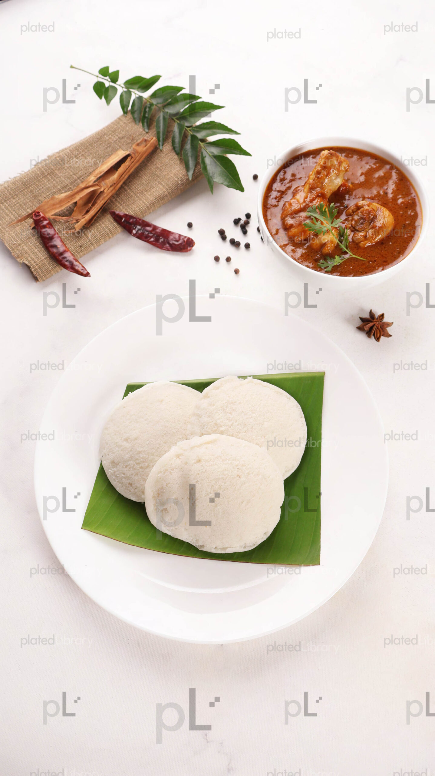 Idli Chicken Curry