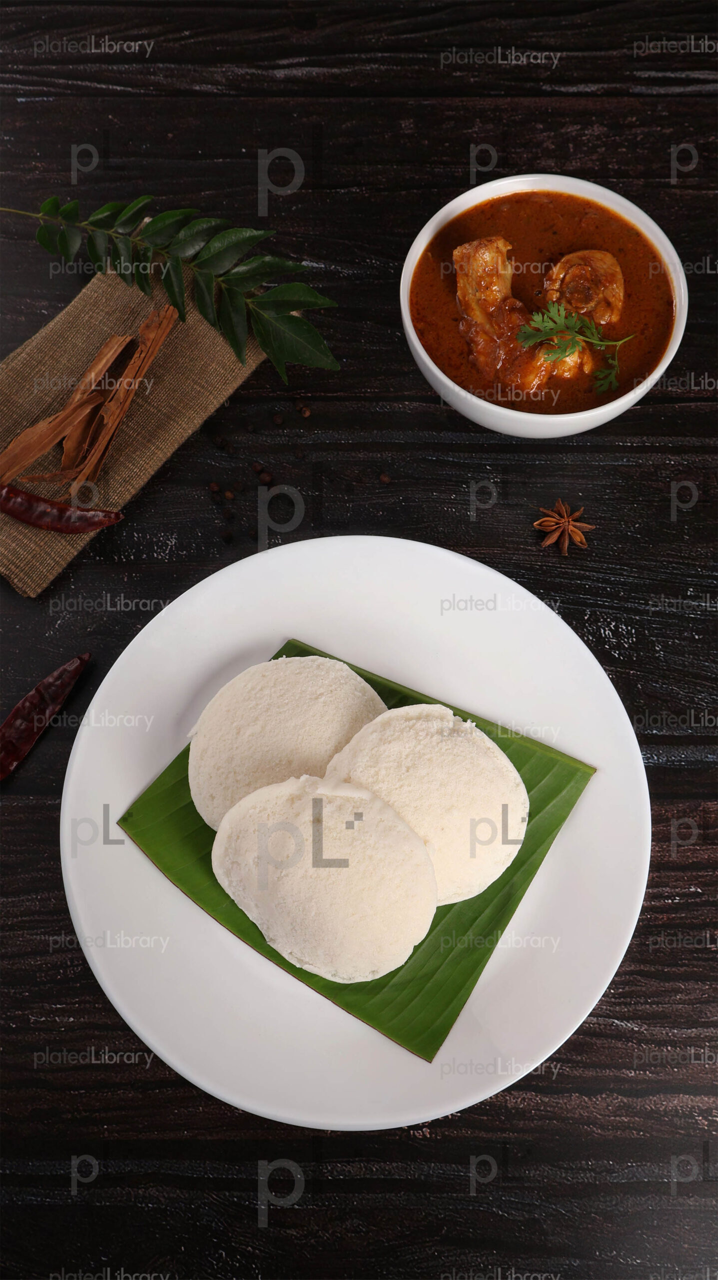 Idli Chicken Curry
