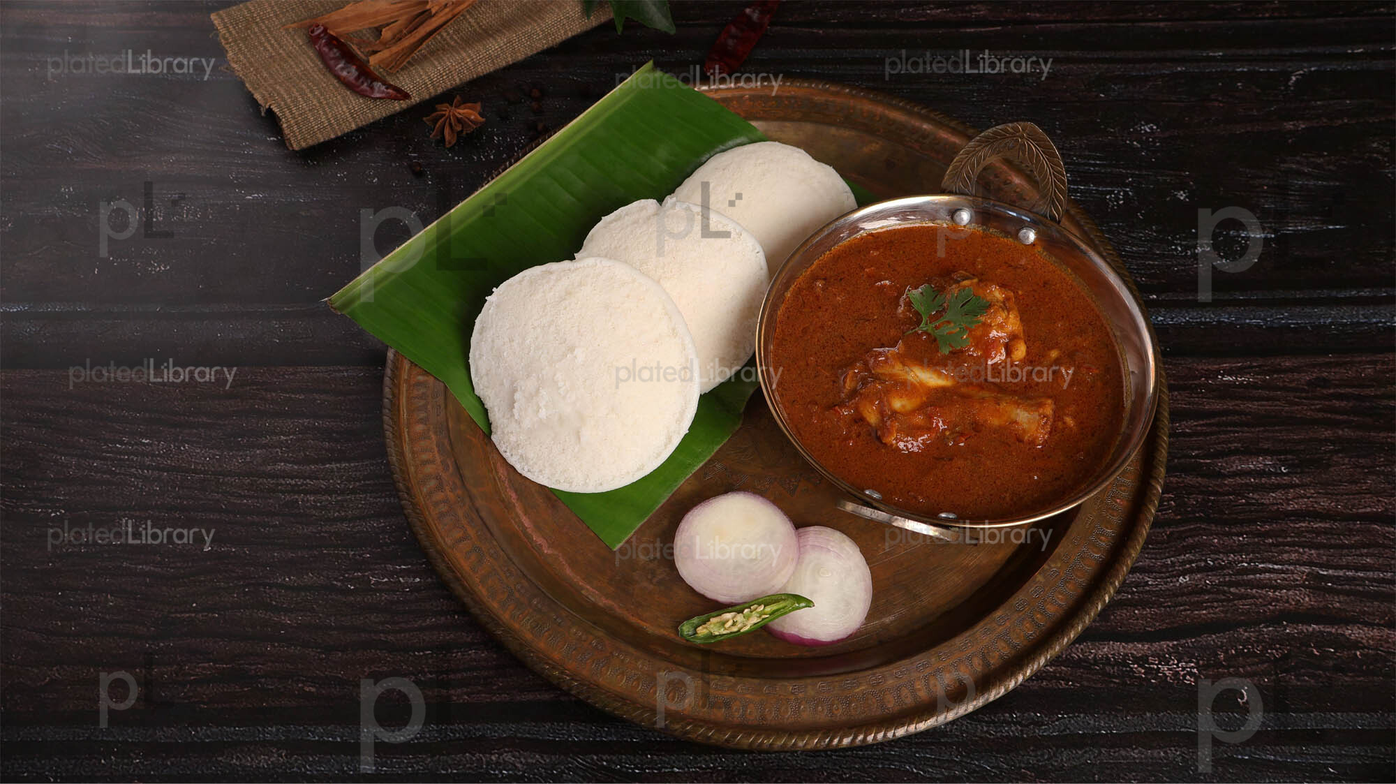 Idli Chicken Curry