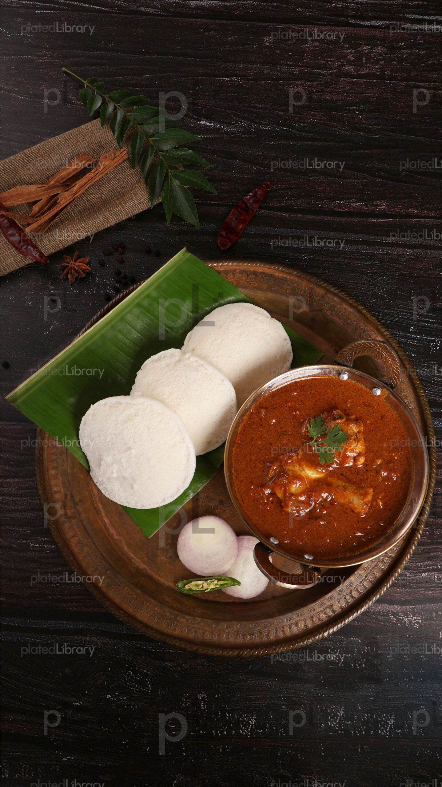 Idli Chicken Curry