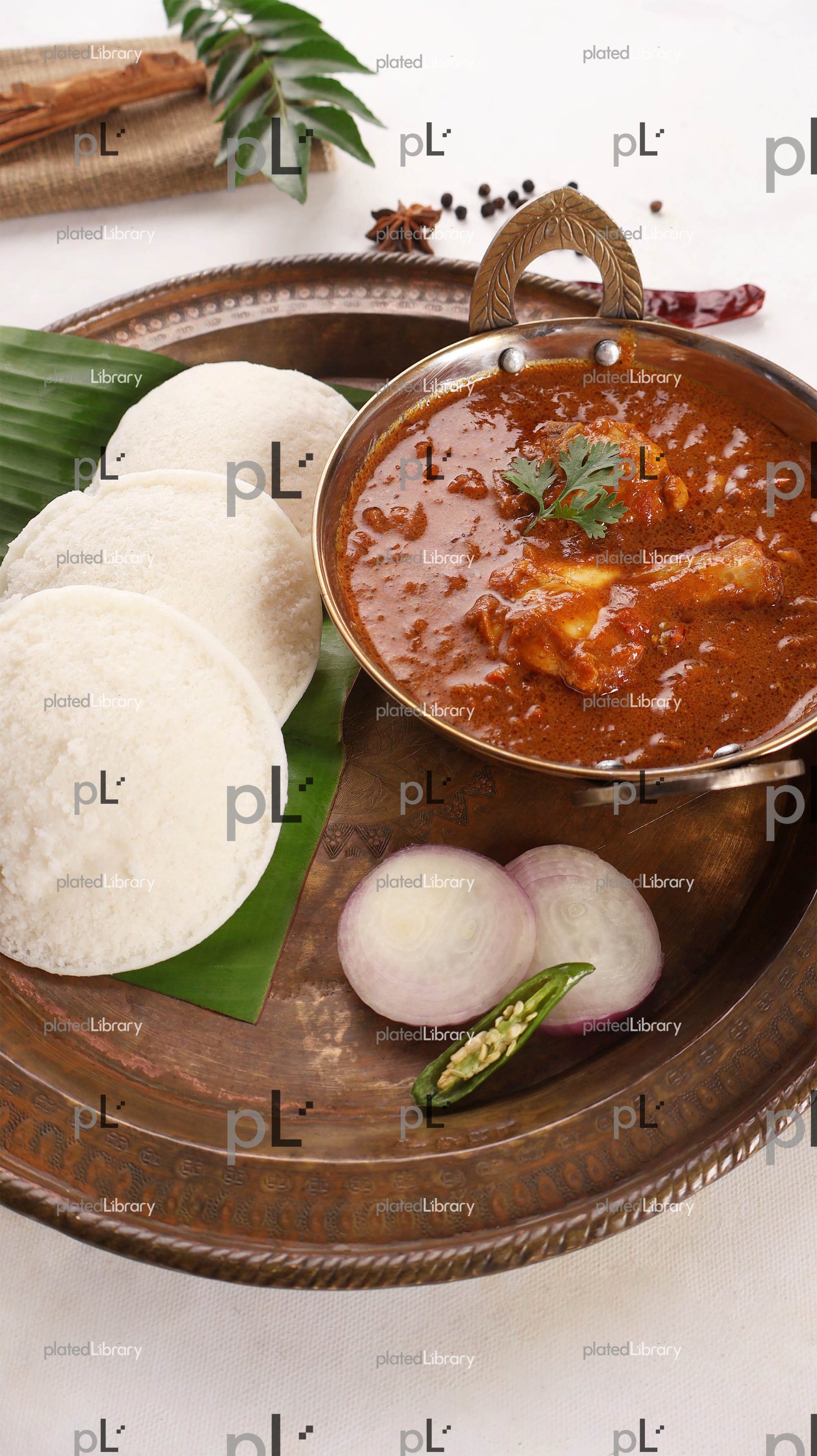 Idli Chicken Curry