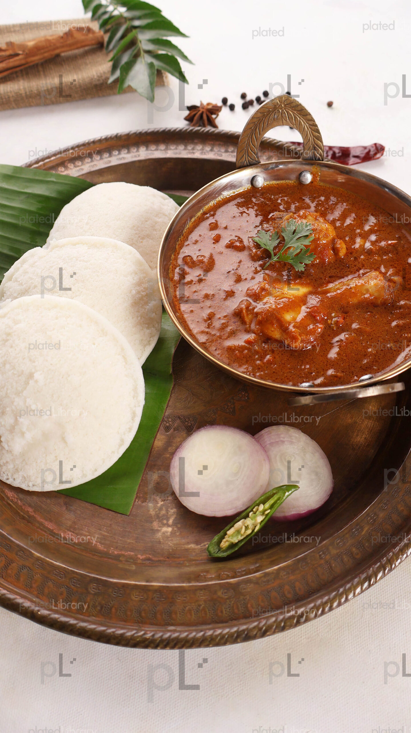 Idli Chicken Curry