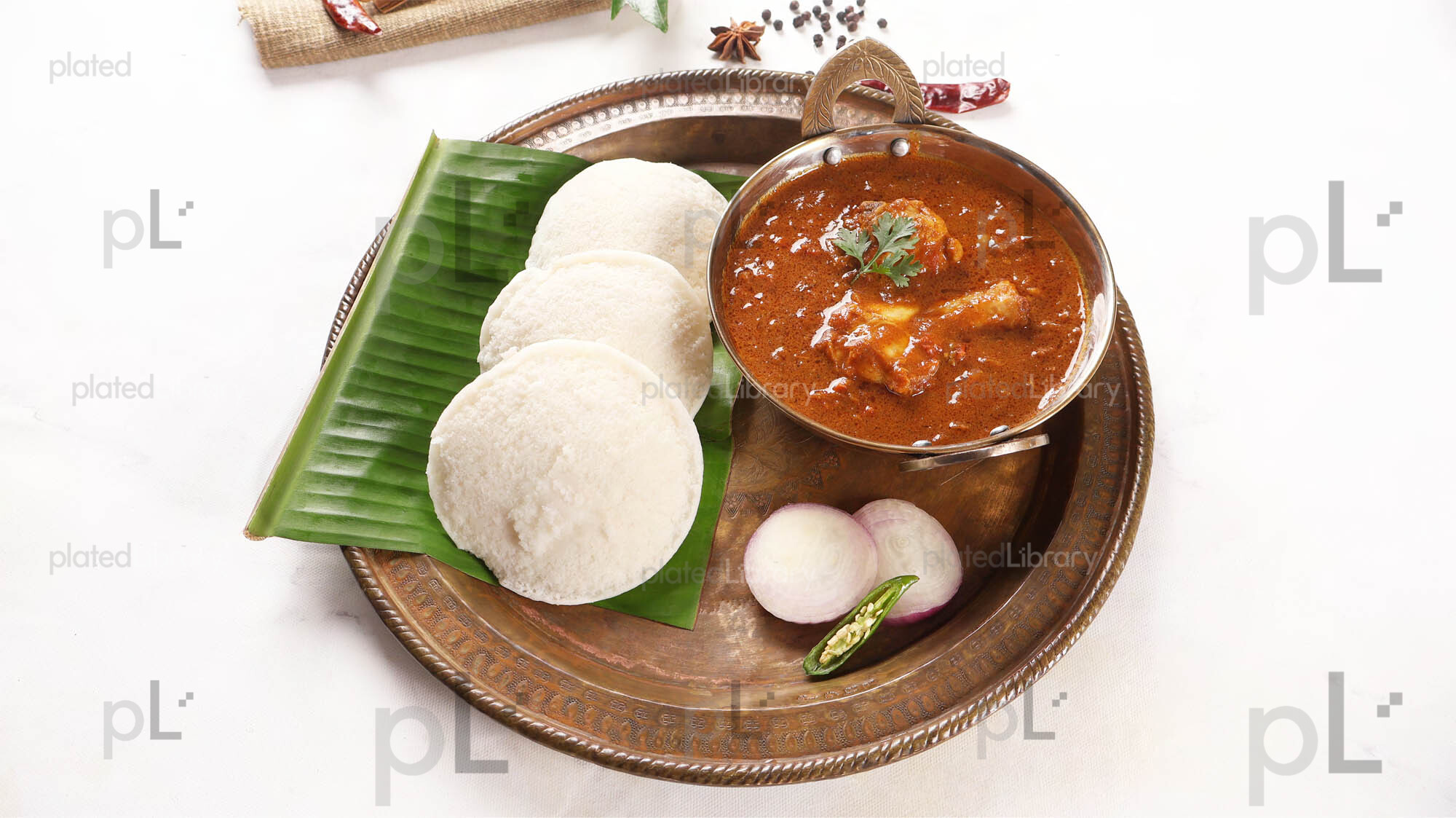 Idli Chicken Curry