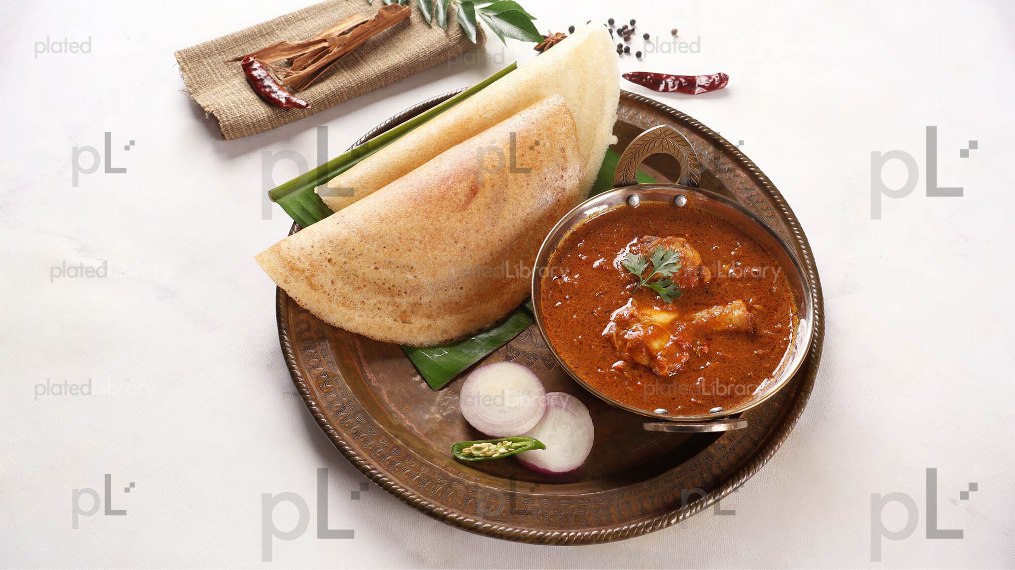 Dosa Chicken Curry