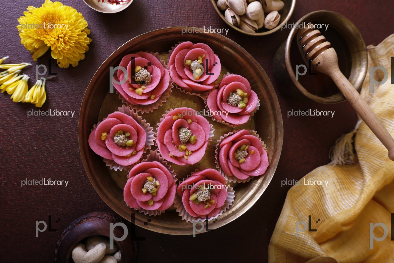 Pink Flower/Kaju Rose Mithai Diwali/Rakshabandhan Sweet