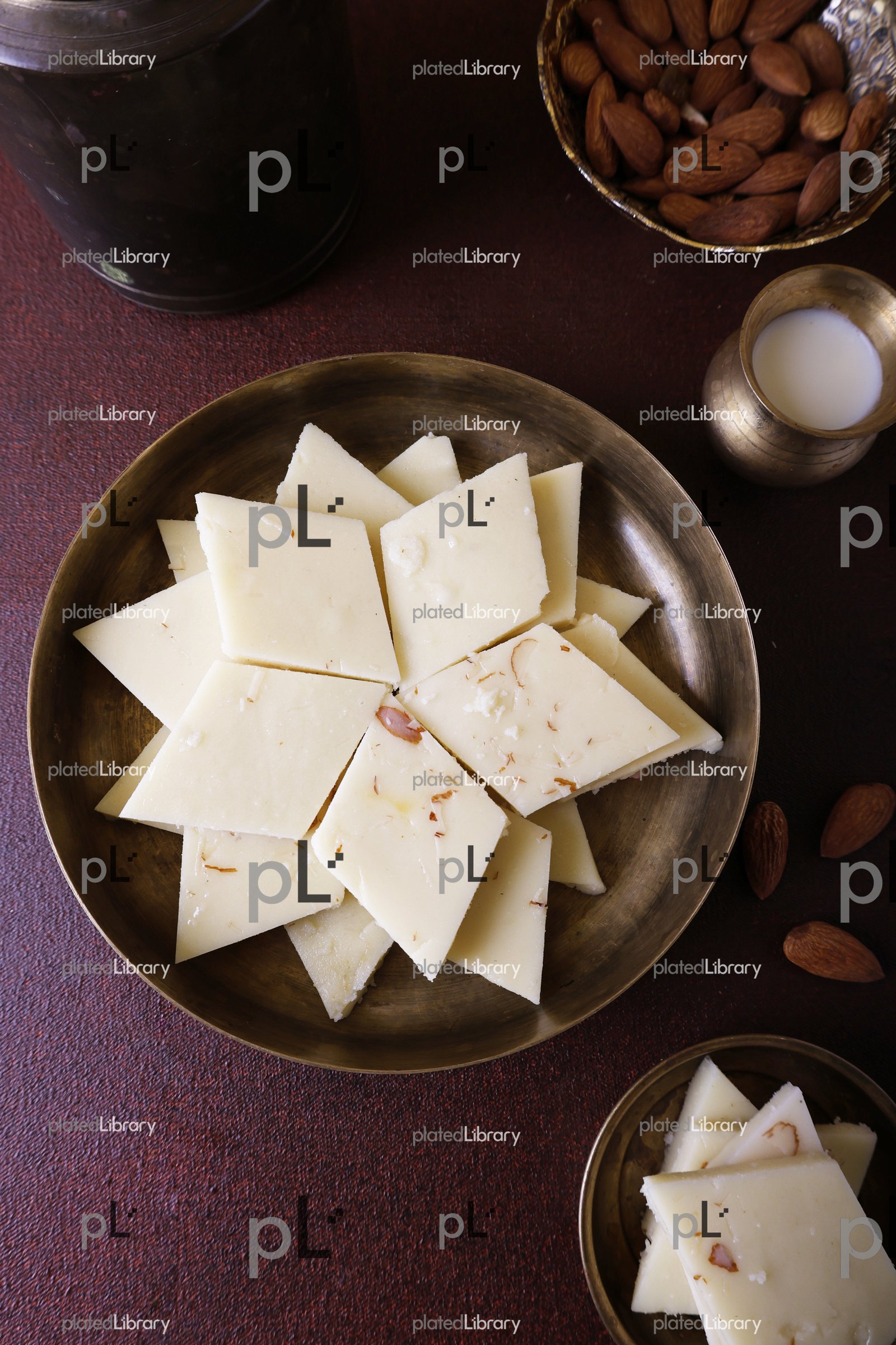 Almond And Milk Barfi/Badam aur Doodh Barfi