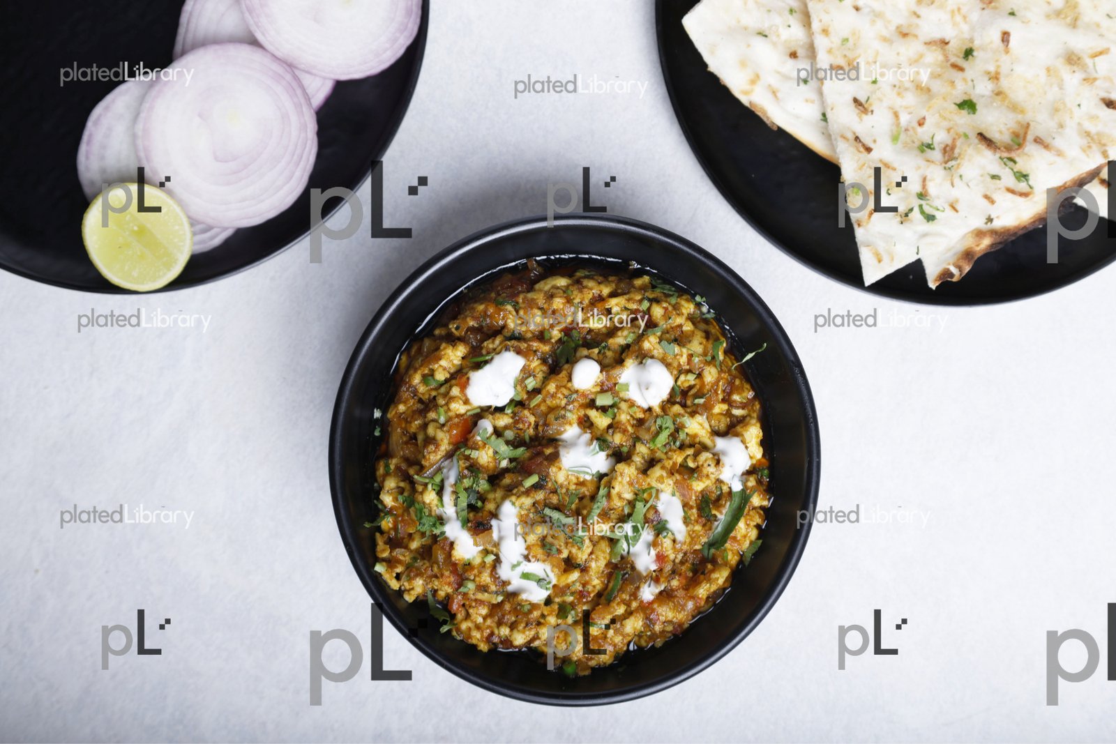 Paneer Bhurji with Naan (Indian Bread)